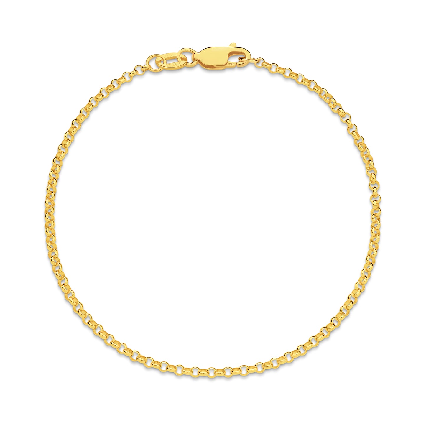 Belcher Bracelet 2.04mm - 9ct & 18ct Yellow Gold