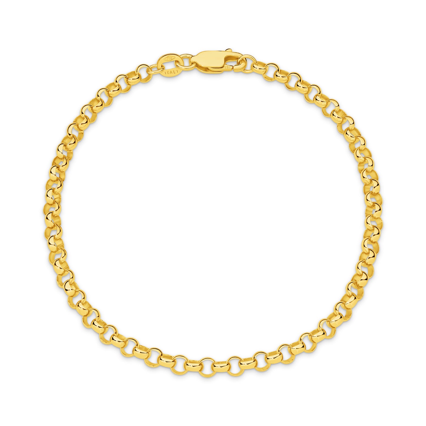 Belcher Bracelet 3.34mm - 9ct & 18ct Yellow Gold