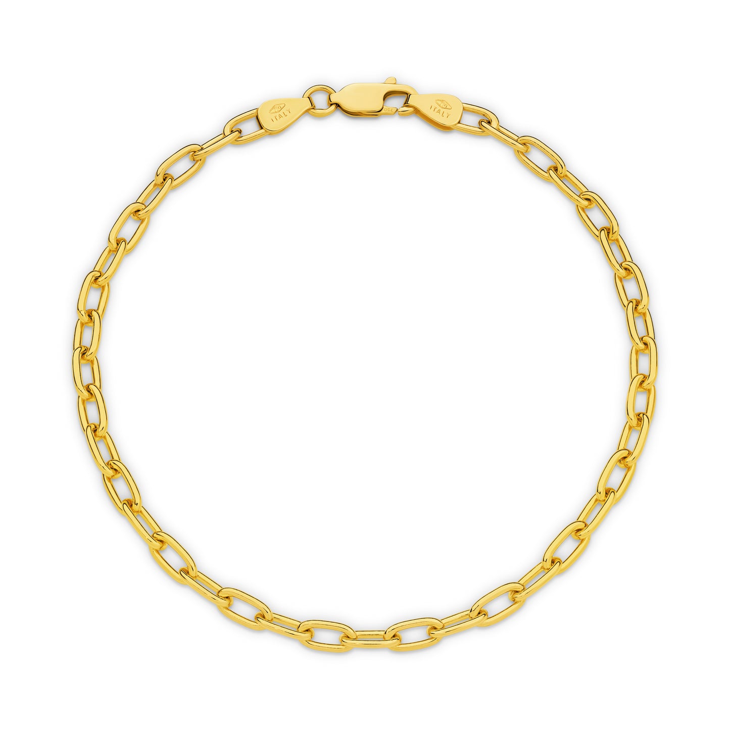 Paperclip Bracelet 3.6mm - 9ct & 18ct Yellow Gold