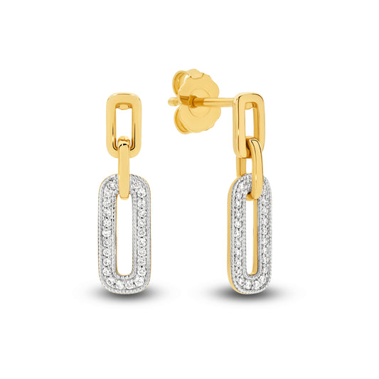 Drop Earrings 0.14ct - 9ct & 18ct Yellow Gold
