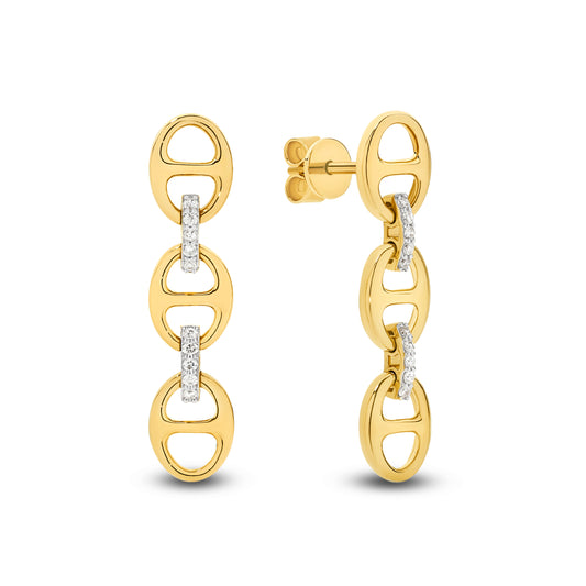 Drop Earrings 0.1ct - 9ct & 18ct Yellow Gold