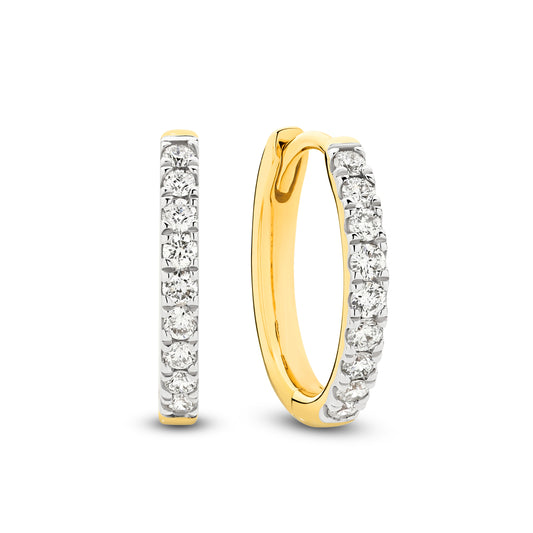 Hoop Earrings 0.3ct - 9ct & 18ct Yellow Gold