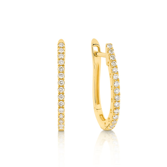 Hoop Earrings 0.15ct - 18ct White & Yellow Gold