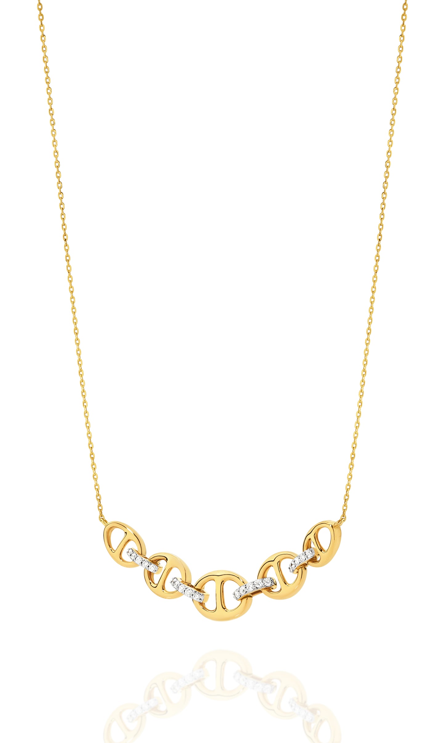 Diamond Necklace 0.12ct - 9ct & 18ct Yellow Gold