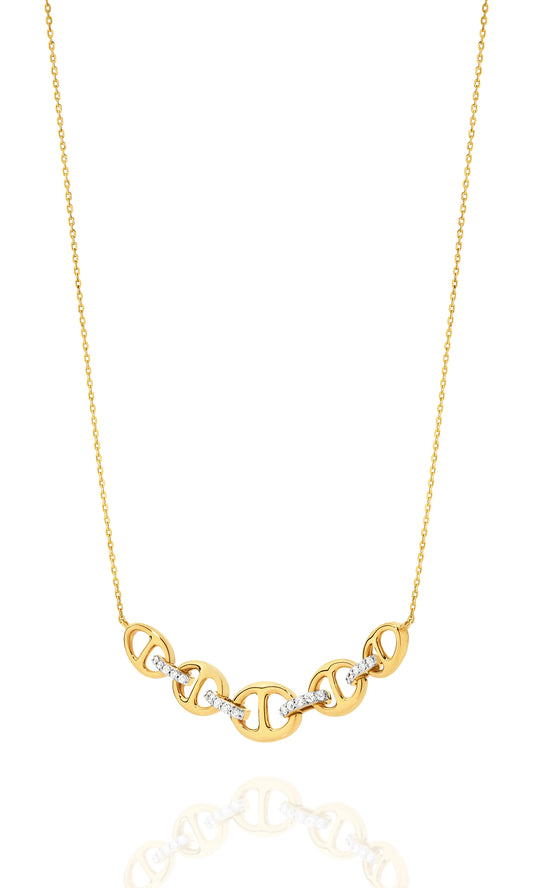 Diamond Necklace 0.12ct - 9ct & 18ct Yellow Gold