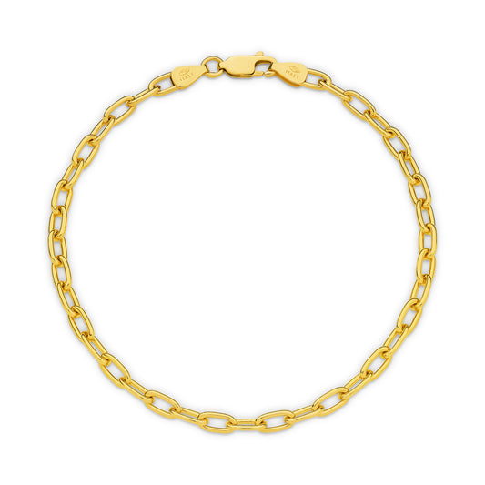 Paperclip Bracelet 3.6mm - 9ct & 18ct Yellow Gold