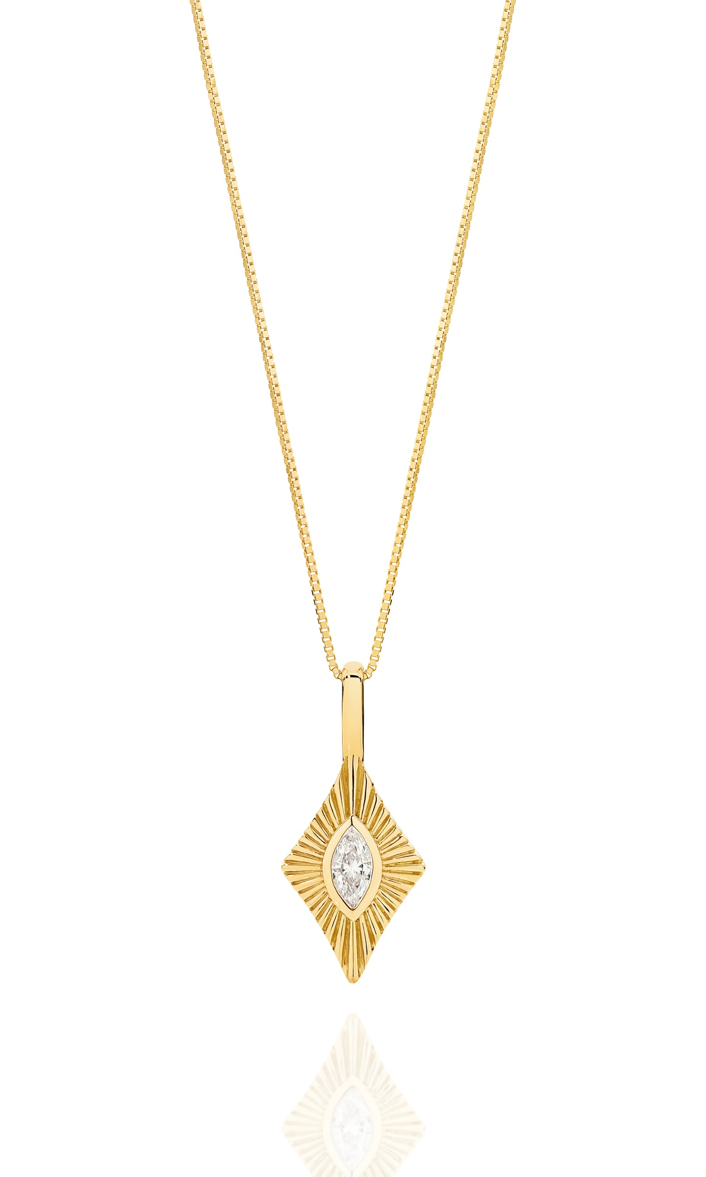 Pendant Necklace 0.11ct - 9ct & 18ct Yellow Gold