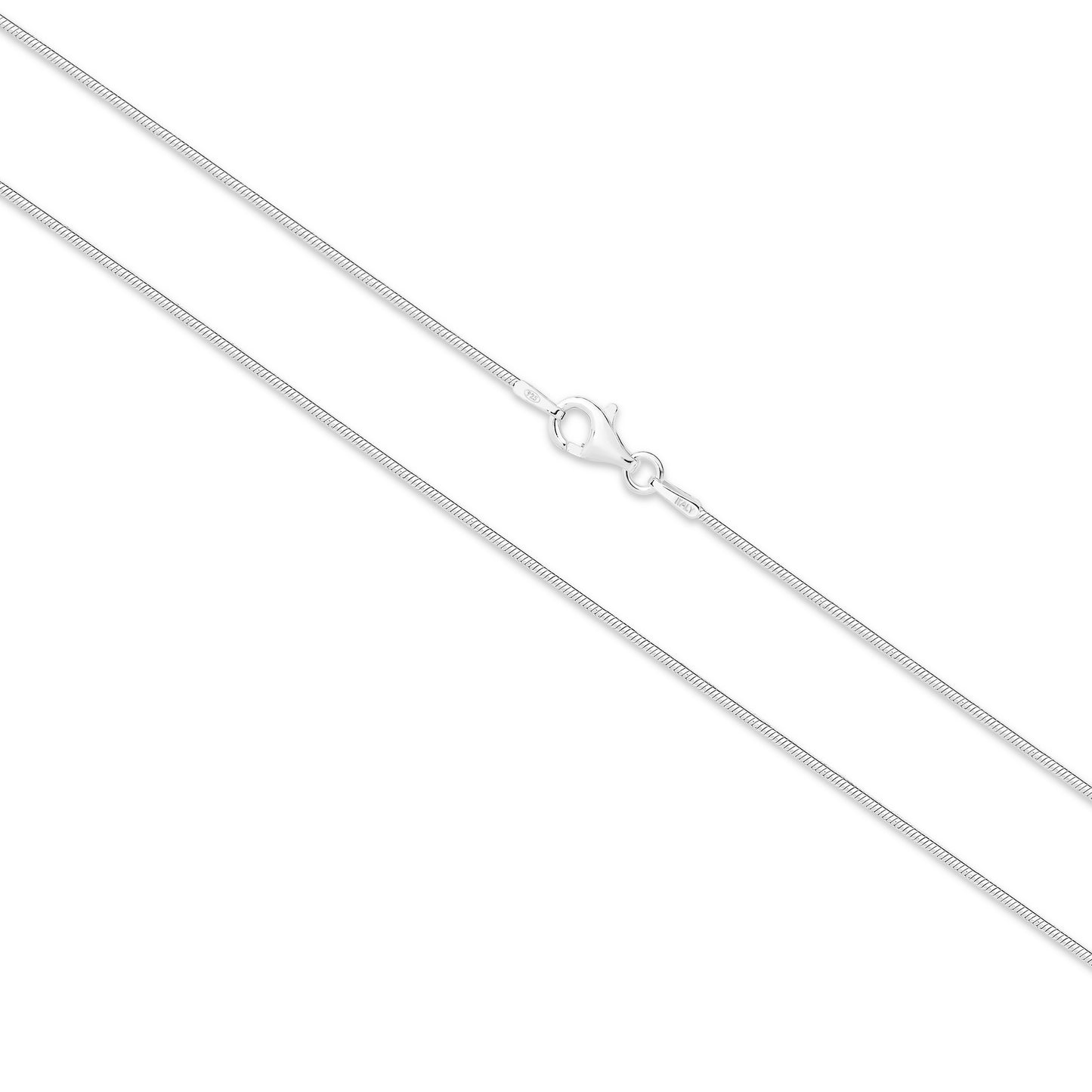 Snake Chain 1.00mm BE10 - Sterling Silver with Silver Plating