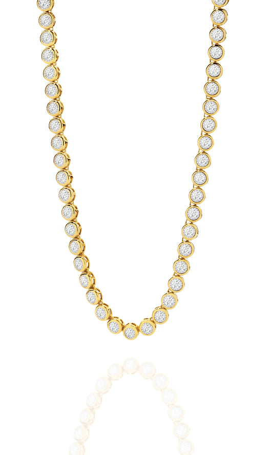 Tennis Necklace 2.15ct - 9ct & 18ct Yellow Gold